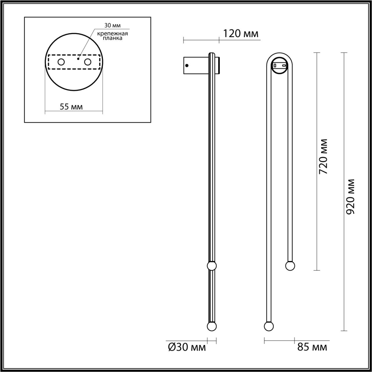 Картинка 6633/18WL HIGHTECH ODL24 Настенный светильник MEMFI
