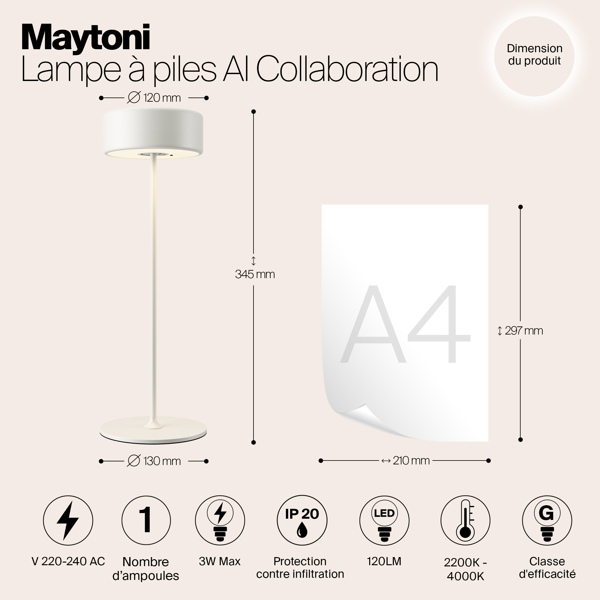 Картинка Аккумуляторный светильник Maytoni MOD229TL-L3W3K2
