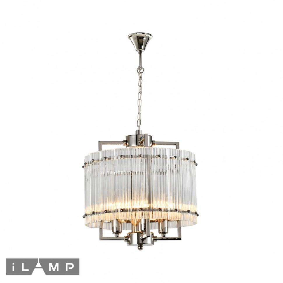 Дополнительная картинка Подвесная люстра iLamp Silverstone P9503-4 Nickel