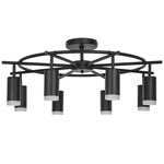 люстры lr7183780 люстра rullo 8х50w gu10 черный  571718 - 214437-8 - 202430-8, доставка по Казахстану 