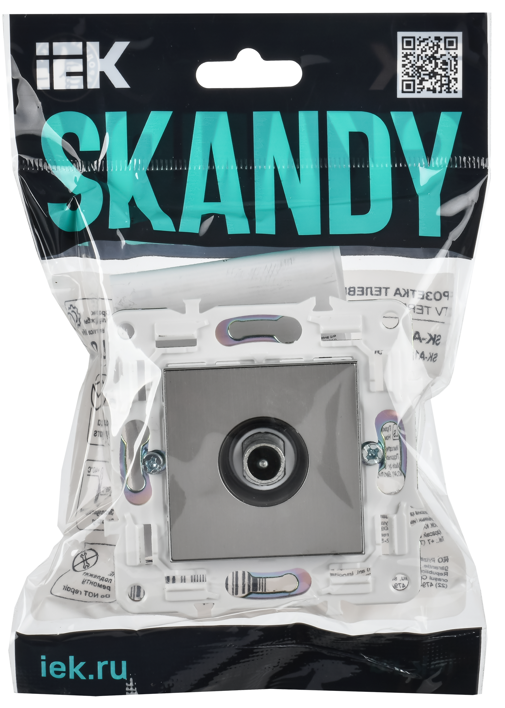 SKANDY Роз. TV проходная SK-A17N никель IEK — фото 6