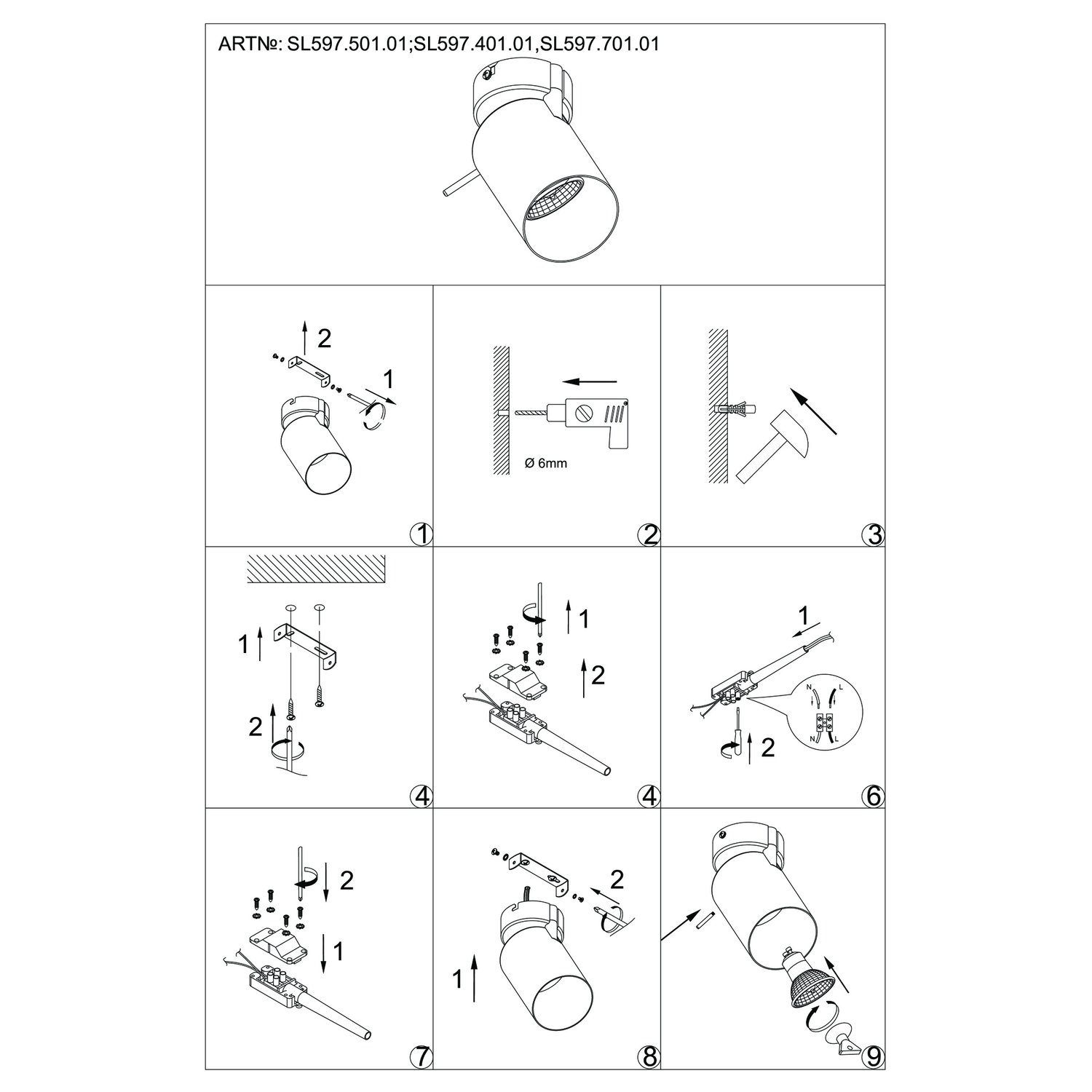 Картинка Светодиодный спот ST Luce Fanale SL597.501.01
