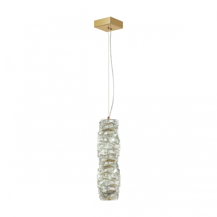 4999/10l hall odl23 433 золотой/прозрачный/металл/хрусталь подвес led 10w 4000k straza, доставка по Казахстану 