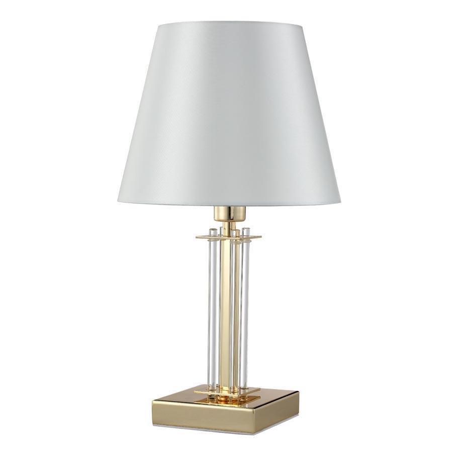 Картинка Настольная лампа Crystal Lux NICOLAS LG1 GOLD/WHITE Crystal Lux 3401/501