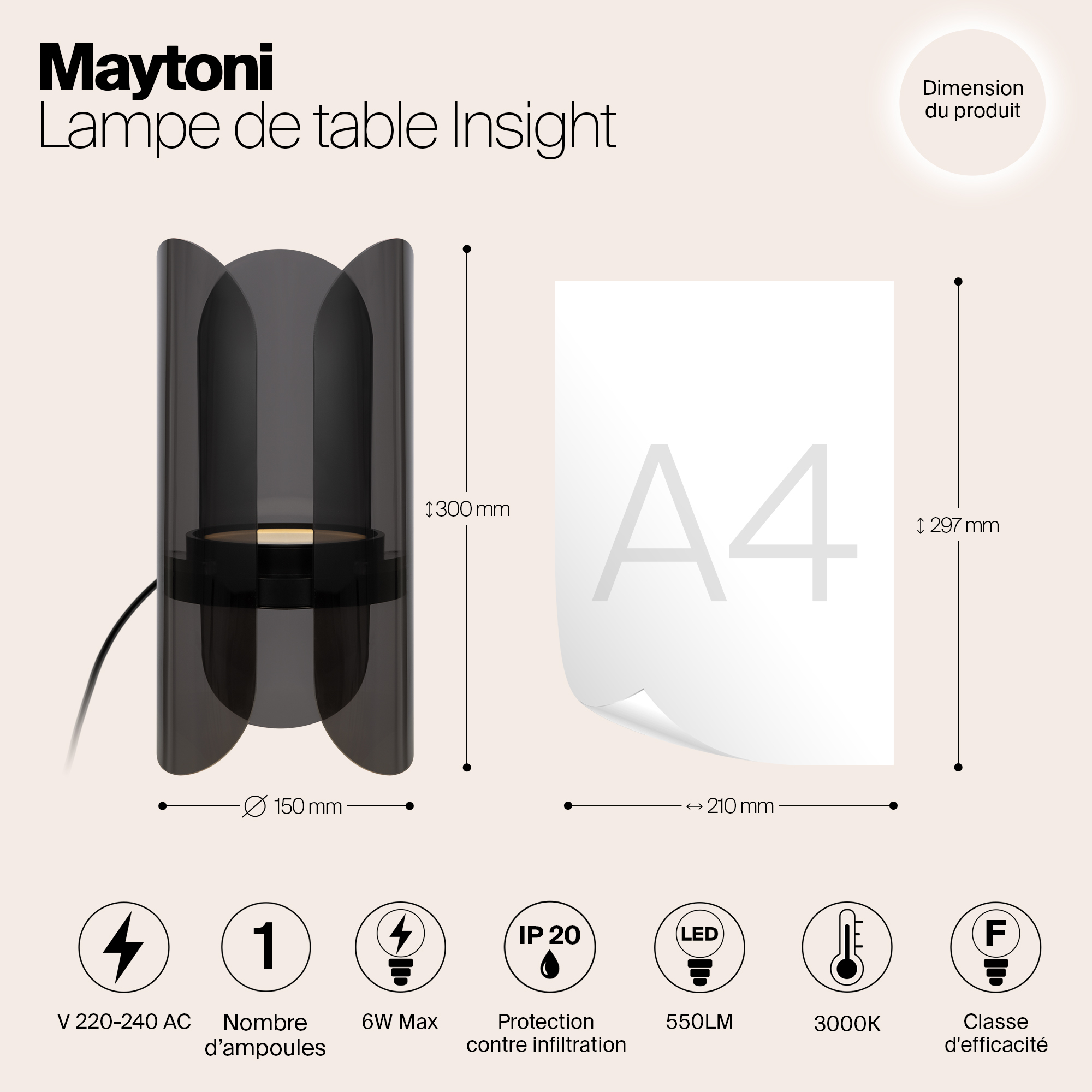 Дополнительная картинка Настольный светильник Maytoni MOD416TL-L6BR3K