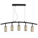 lr735405 люстра rullo 5х50w gu10 черный - золото  571735 - 214440-5, доставка по Казахстану 