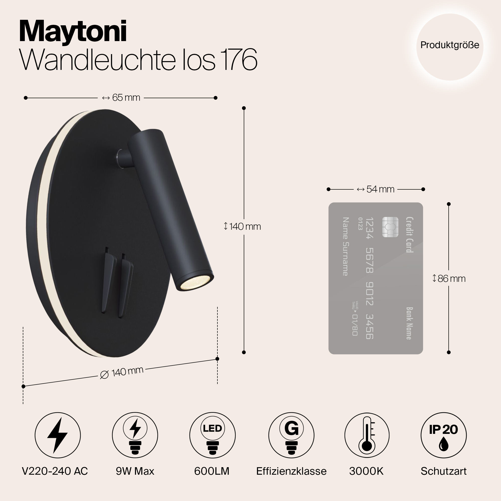 Дополнительная картинка Светодиодный спот Maytoni Ios 176 C176-WL-01-6W-B