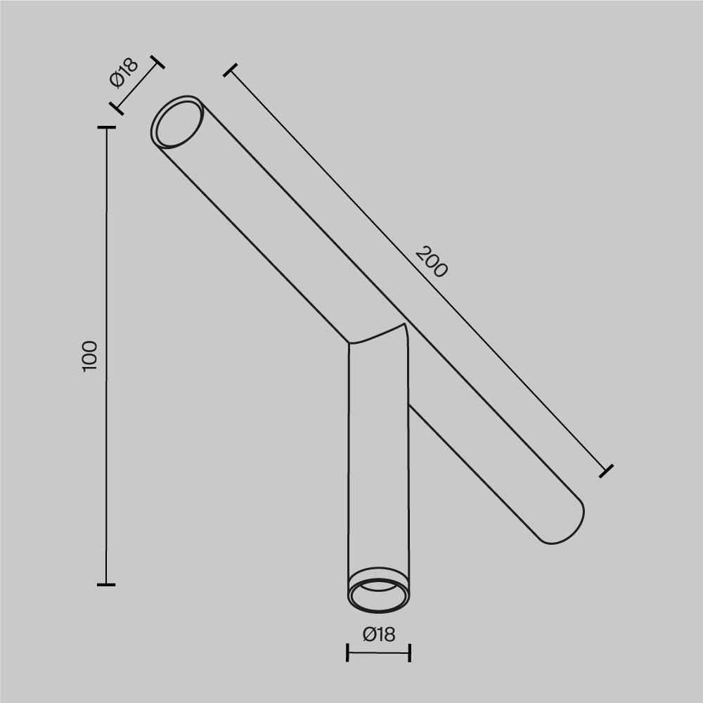 Дополнительная картинка Светильник Technical C102CL-3W3-6K-B