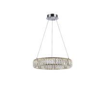 newport 8240 8240/40 chrome , подвесной светильник, chrome clear crystal d40*h7,6/200 cm led strip 24w 3100k 2640lm, доставка по Казахстану 