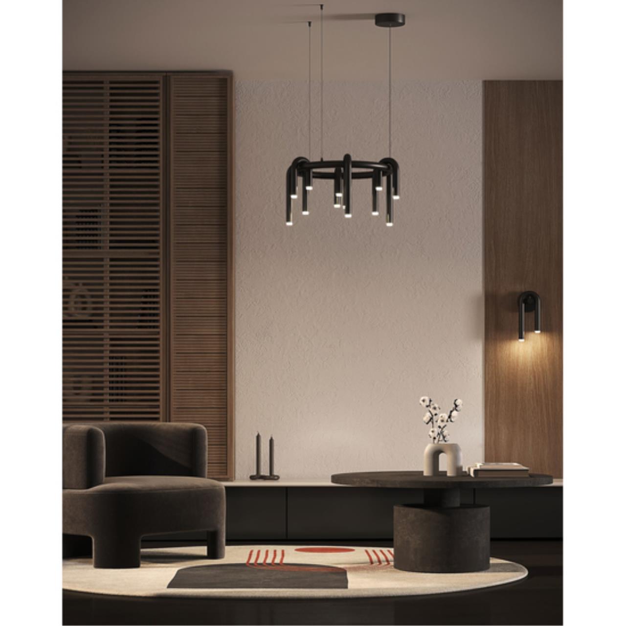 Дополнительная картинка Подвесная люстра Arte Lamp WARHOL A3258LM-30BK