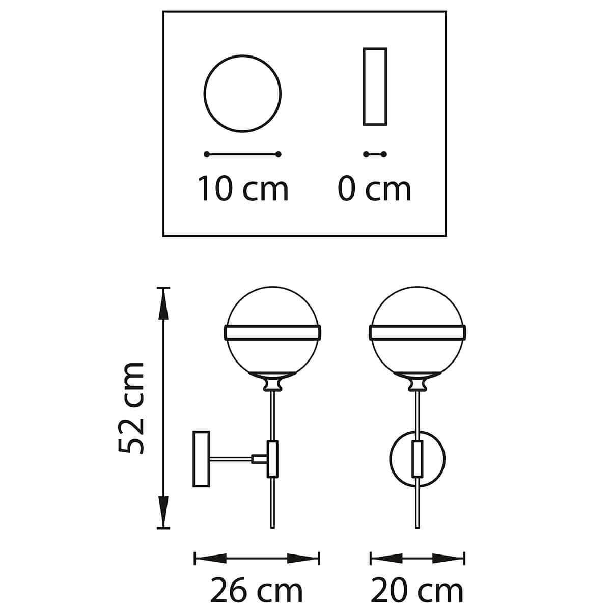 Дополнительная картинка Бра Lightstar Globo 813617