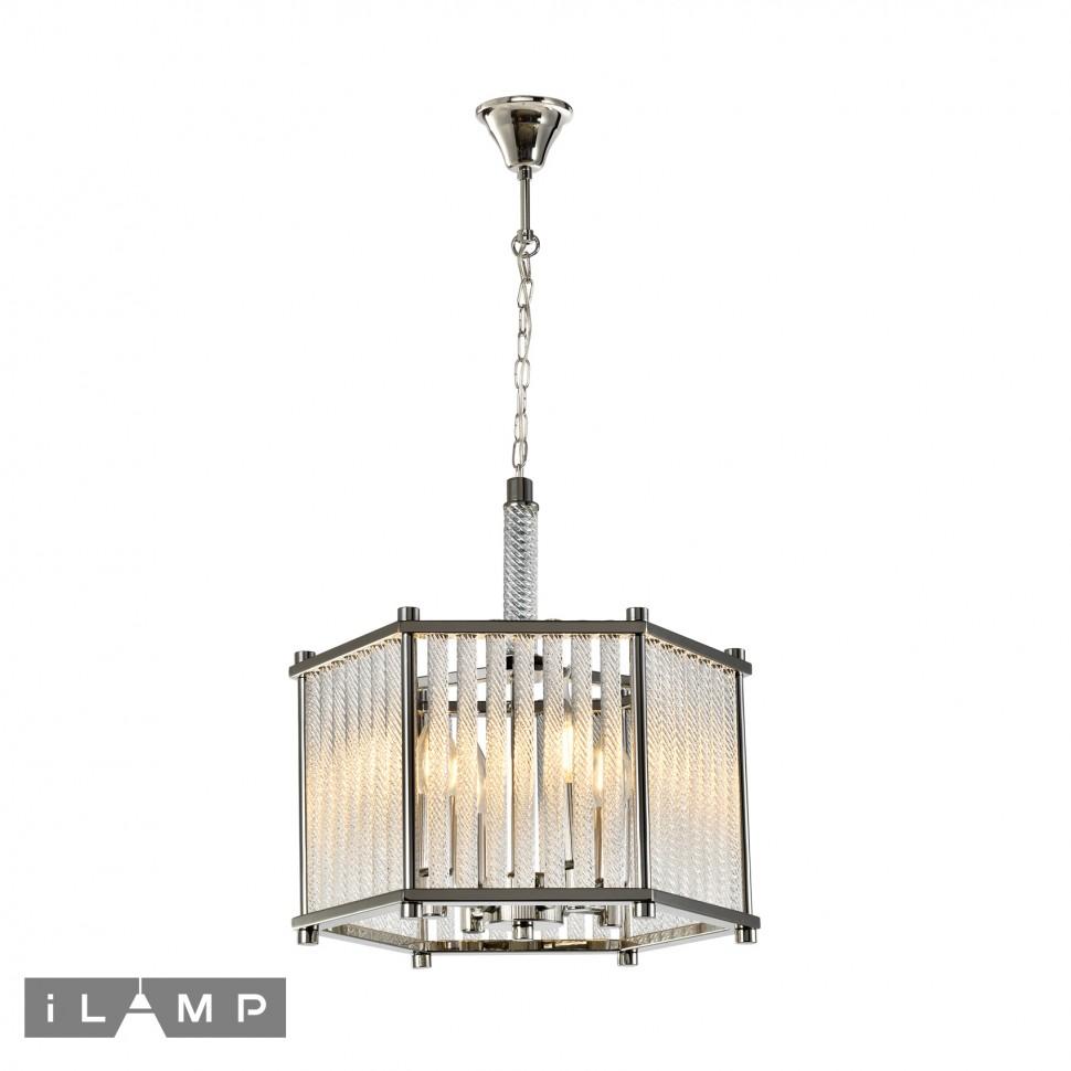 Дополнительная картинка Подвесная люстра iLamp Rich P9509-4 Nickel