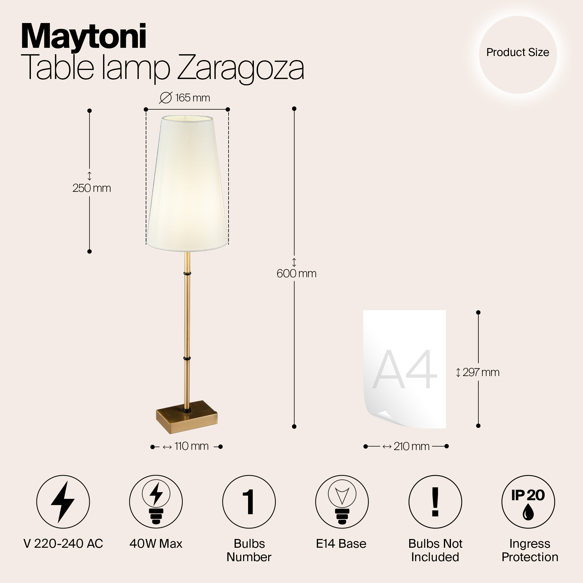 Дополнительная картинка Подвесная люстра Maytoni Zaragoza H001CL-05BS