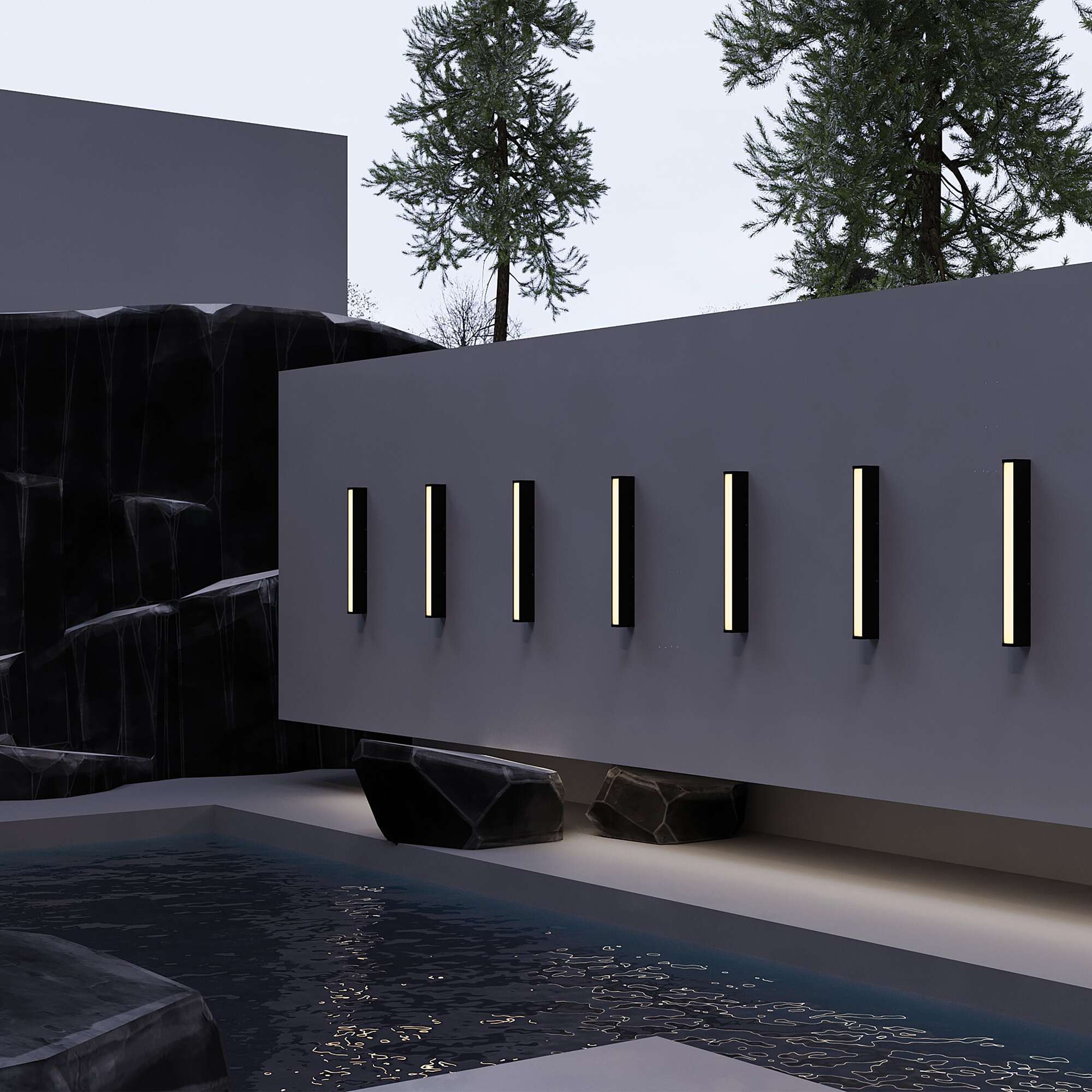 Дополнительная картинка Настенный светильник (бра) Outdoor O571WL-L20B3K