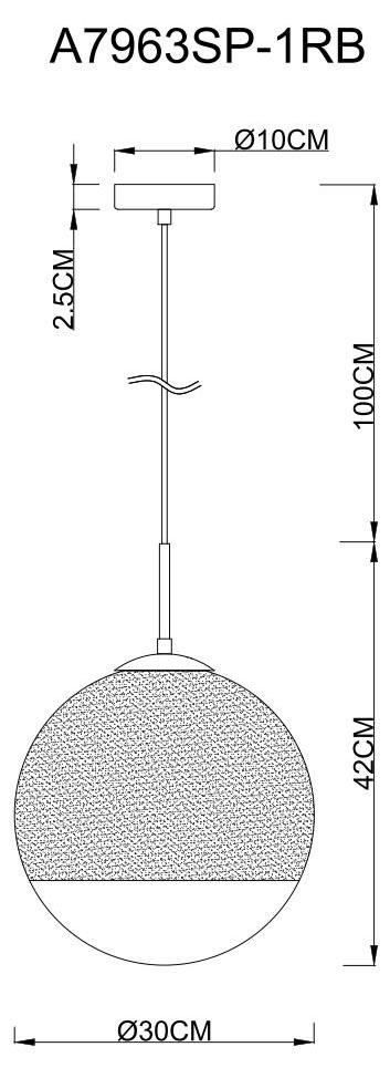 Подвесной светильник Arte Lamp Jupiter Copper A7963SP-1RB — фото 11