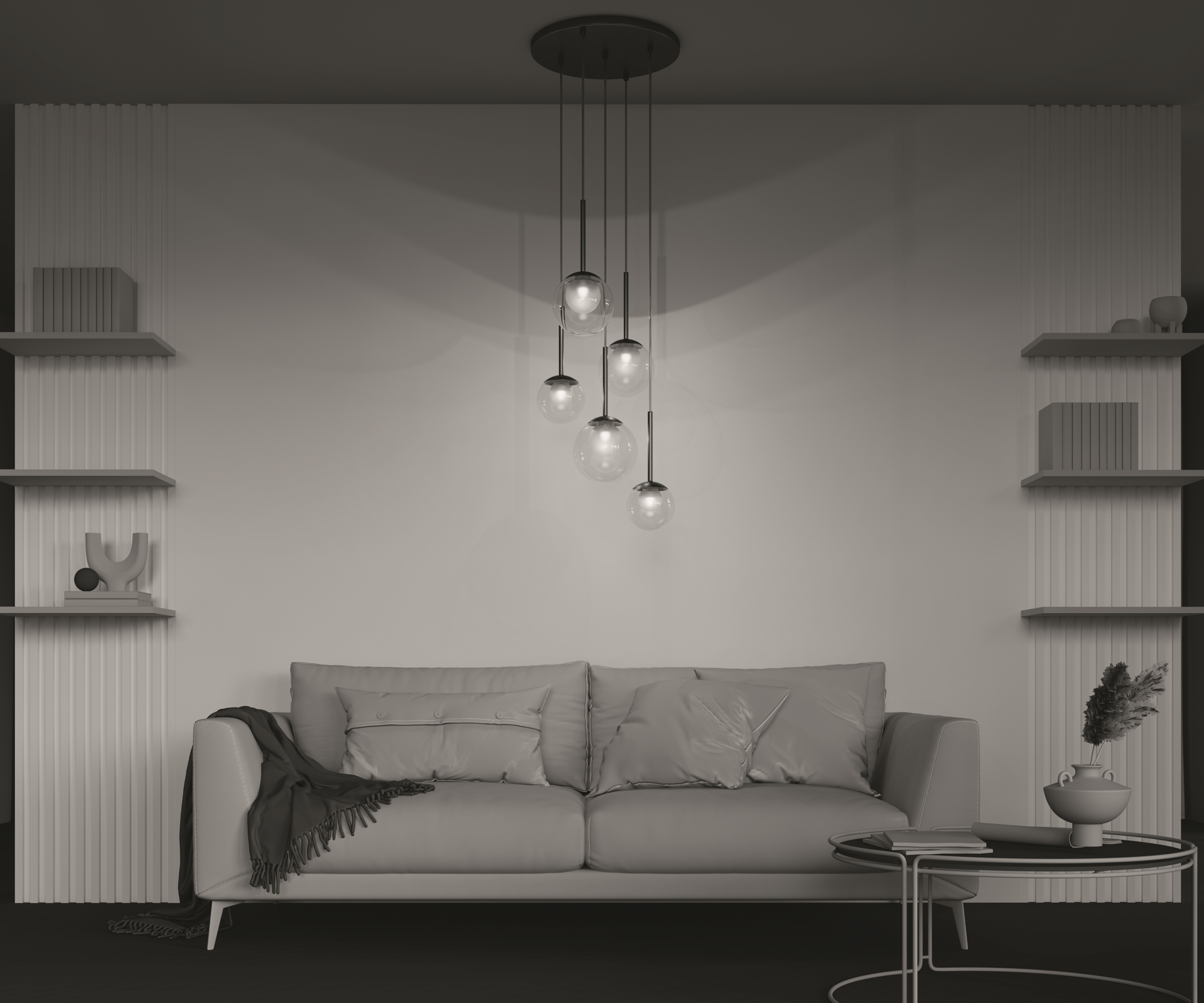 Дополнительная картинка Подвесной светильник Maytoni MOD521PL-05G