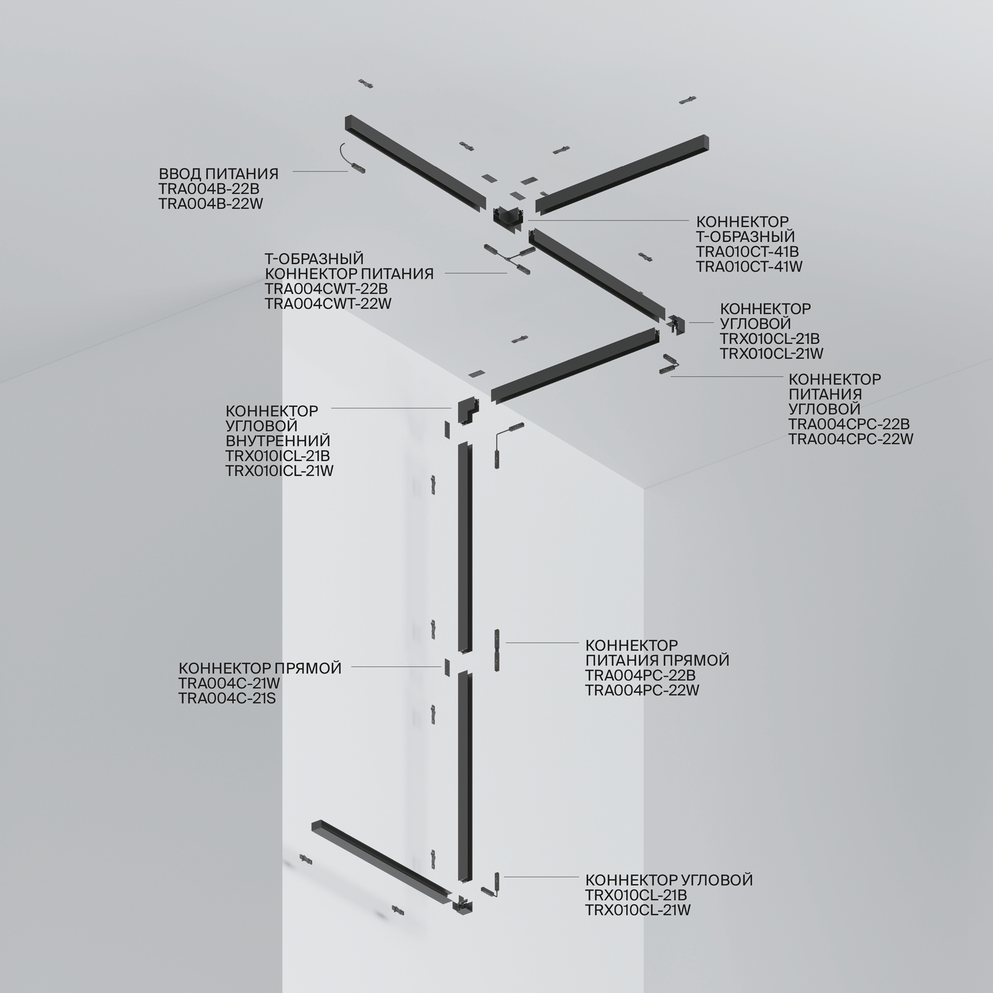 Картинка Шинопровод Technical TRX010-411W