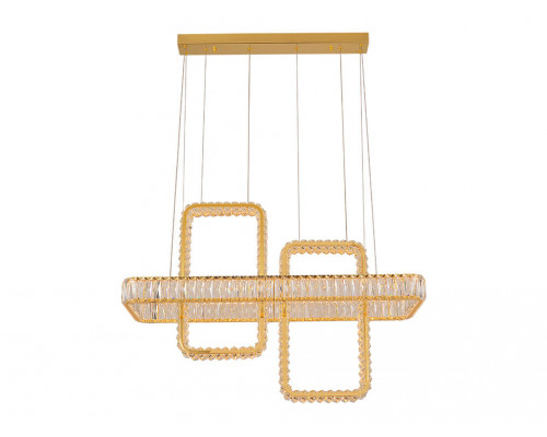 newport 8230 8232+2/s gold new , подвесной светильник, gold clear crystal l90*30*h50/250 cm led strip 62w 3100k 6200lm, доставка по Казахстану 