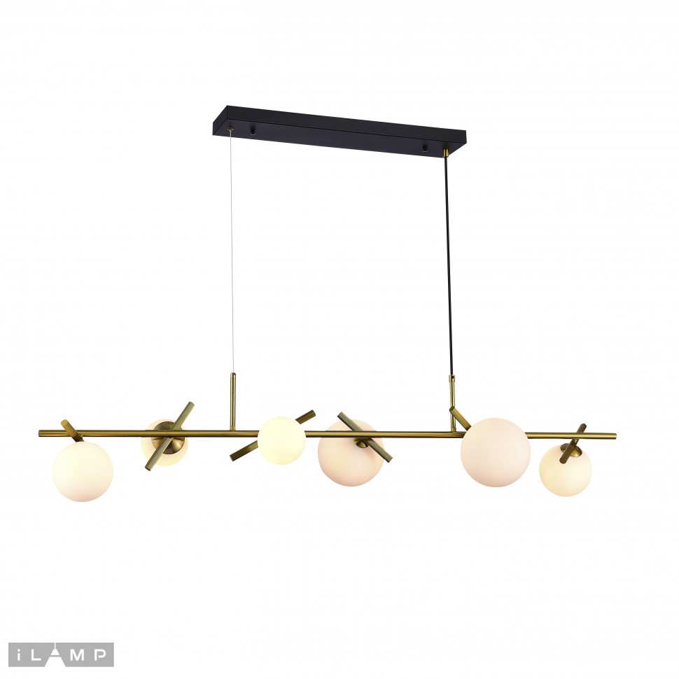 Картинка Светильник подвесной iLamp Golden 2134-6L BR+MBK