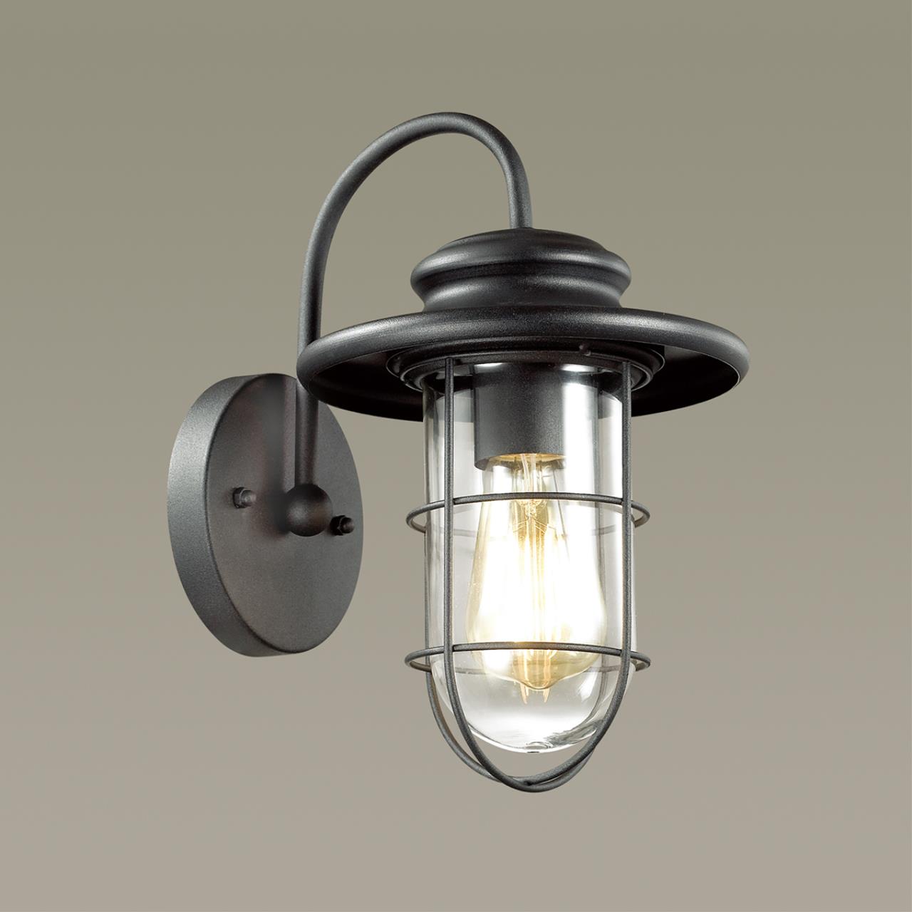 Картинка Уличный настенный светильник Odeon Light Nature Helm 4171/1W