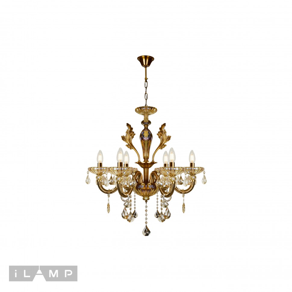 Картинка Подвесная люстра iLamp Asia 81069-6 Бронзовая