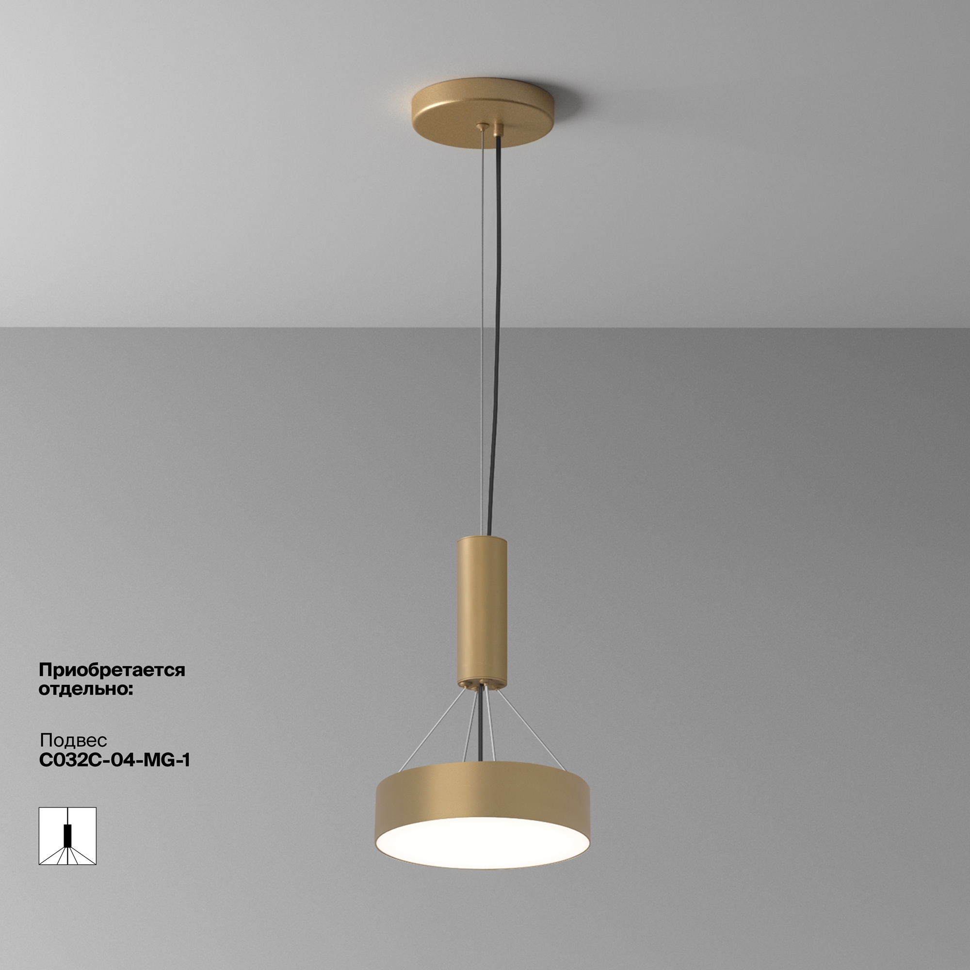 Дополнительная картинка Потолочный светильник Technical C032CL-24W4K-RD-MG