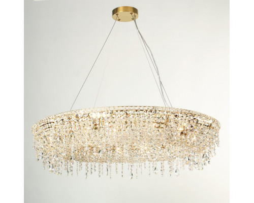 newport  подвесной светильник,polished champagne goldclear crystal d80*h18 cm g9 16*60w, доставка по Казахстану 