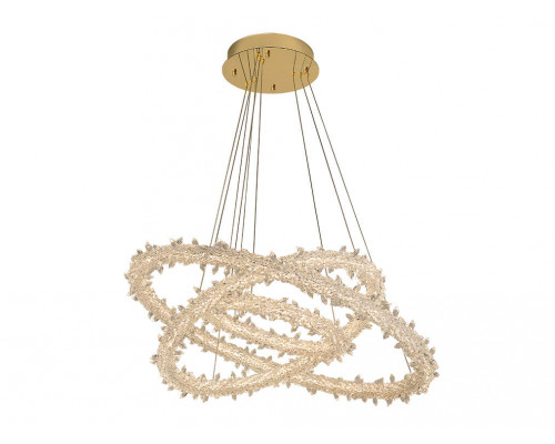 newport 8280 8283/s gold new , подвесной светильник, gold clear crystal d40/d60/d80*h5/250 cm led strip 218w 3000k 21800lm, доставка по Казахстану 