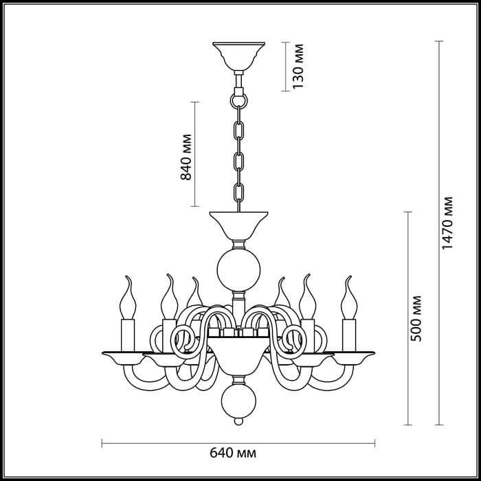 Картинка Подвесная люстра Odeon Light Aria 3931/6