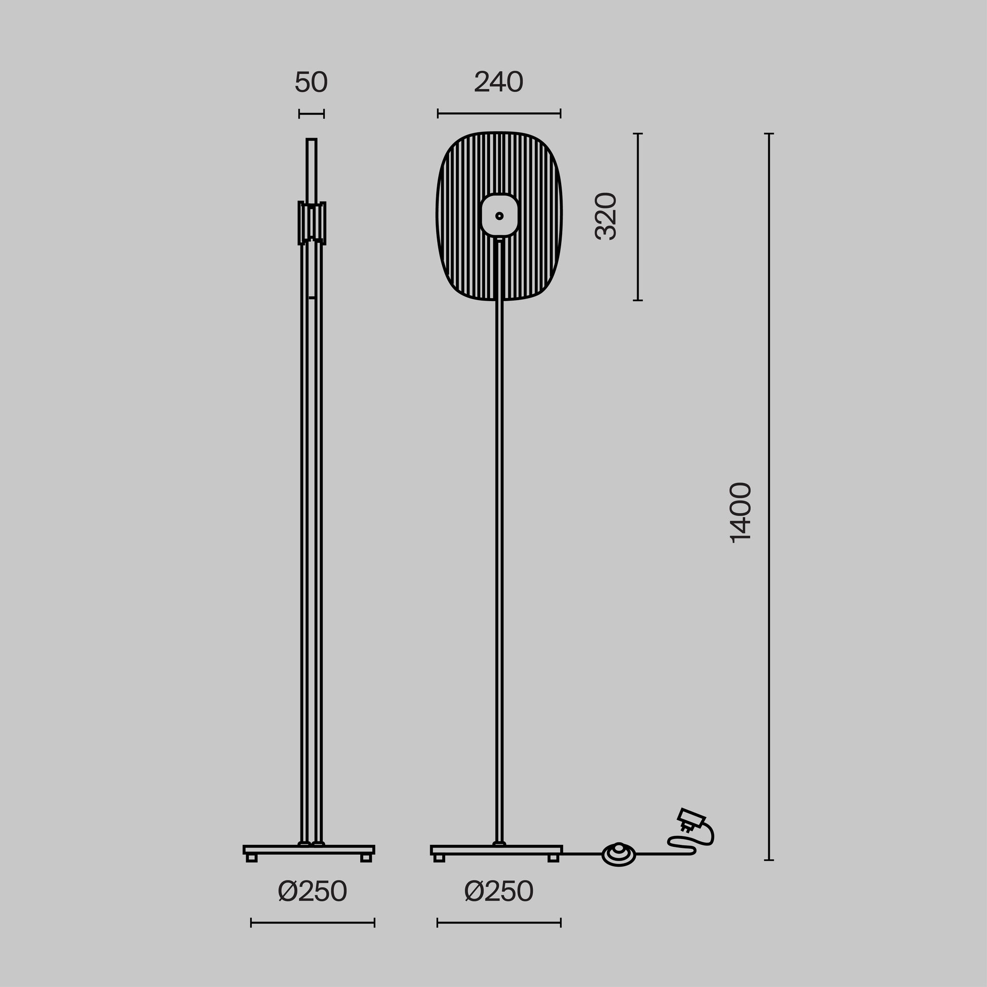 Картинка Напольный светильник (торшер) Maytoni MOD152FL-L1BK