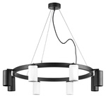 lr018364374 подвесной светильник rullo 8х50w gu10 черный/белый (571018+214436-4+214437-4), доставка по Казахстану 