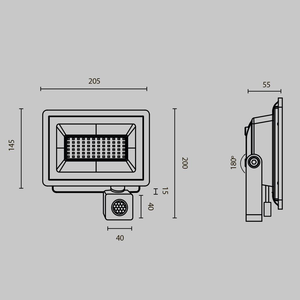 Дополнительная картинка Прожектор Outdoor FL001-L50B6KSR