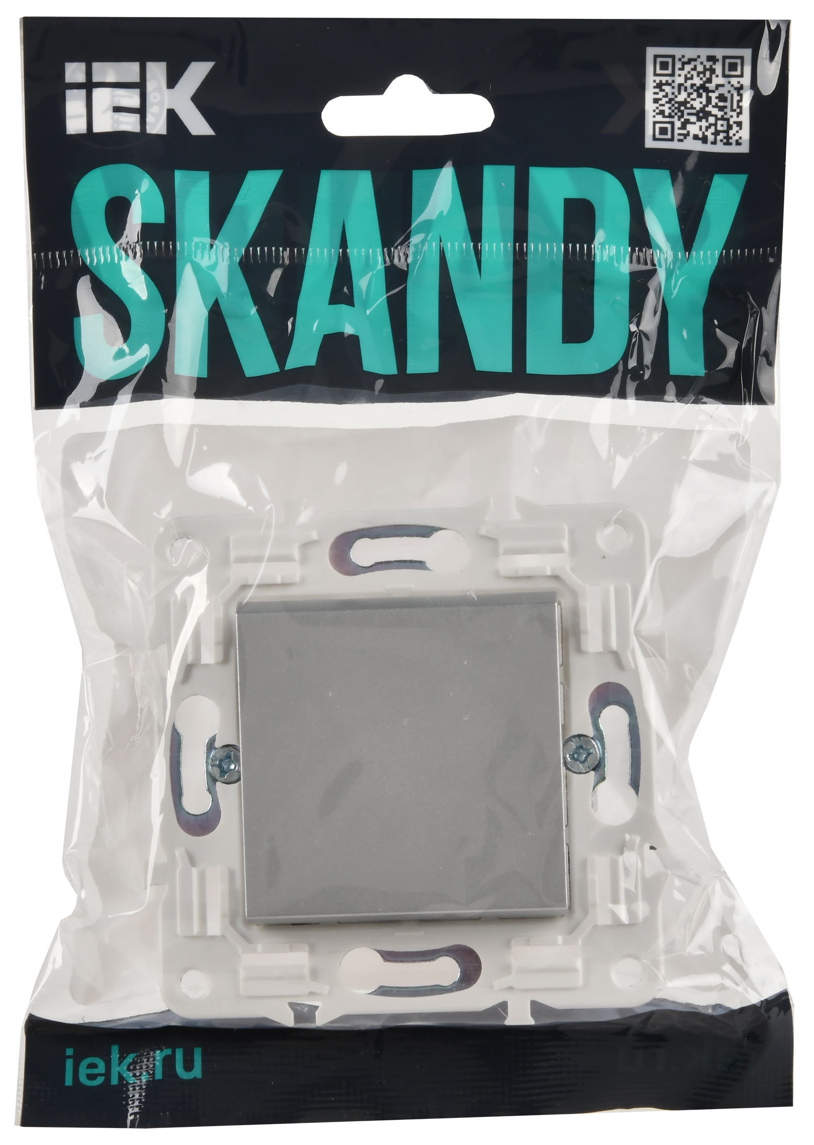 SKANDY Выключ. 1-кл. 10А SK-V01S сереб. IEK