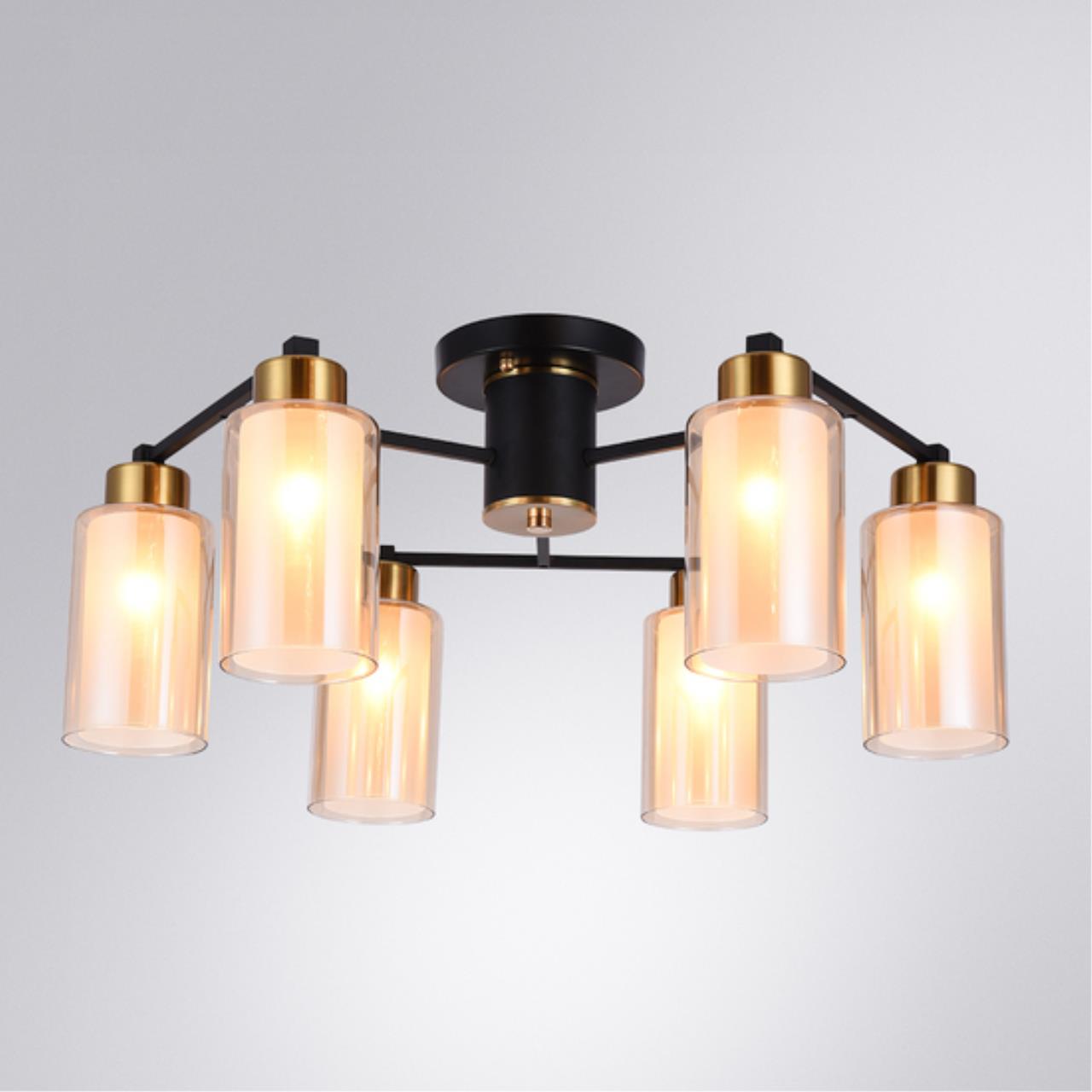 Потолочный светильник Arte Lamp LEO A7027PL-6BK — фото 2