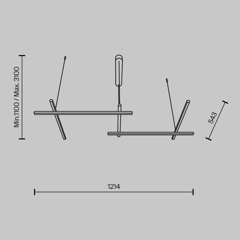 Дополнительная картинка Подвесной светильник Maytoni MOD278PL-L50G3K