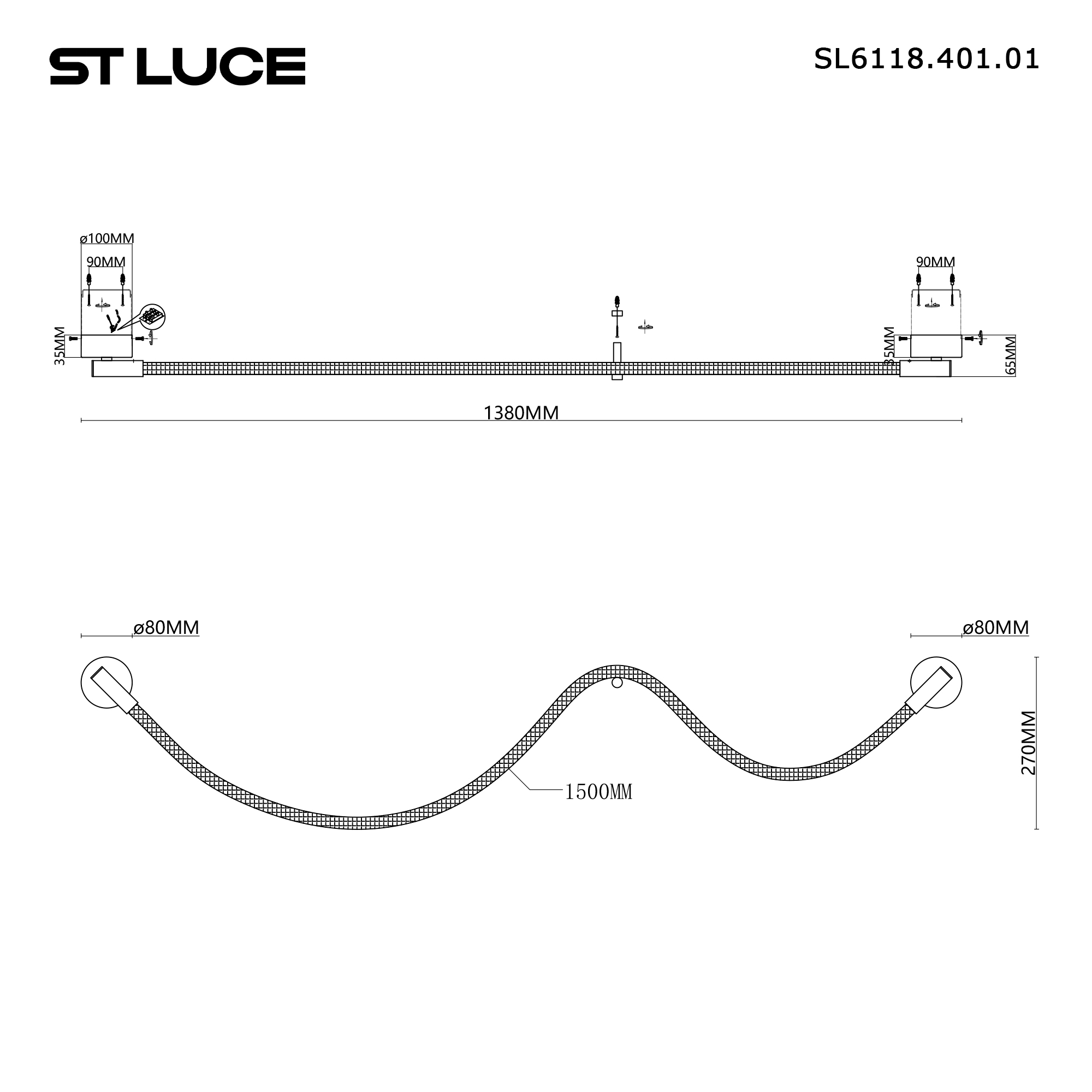 Дополнительная картинка SL6118.401.01 Светильник настенный ST-Luce