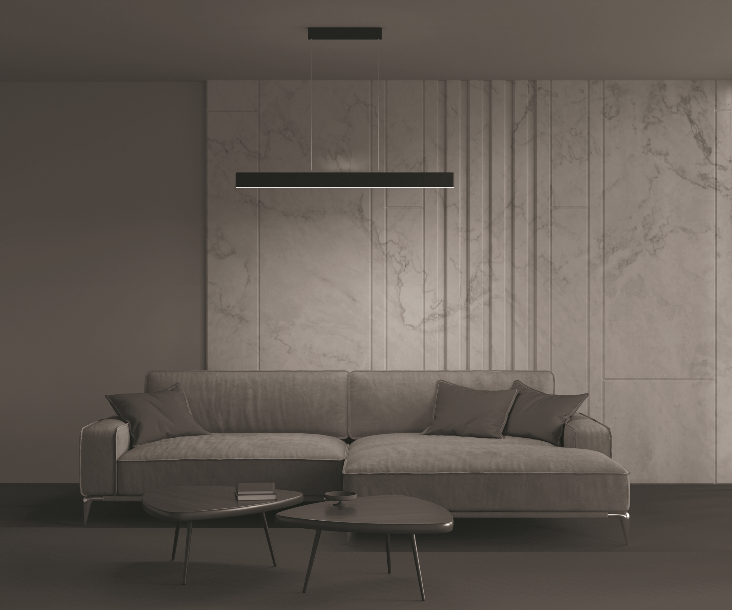 Дополнительная картинка Подвесной светодиодный светильник Maytoni Step P010PL-L30B