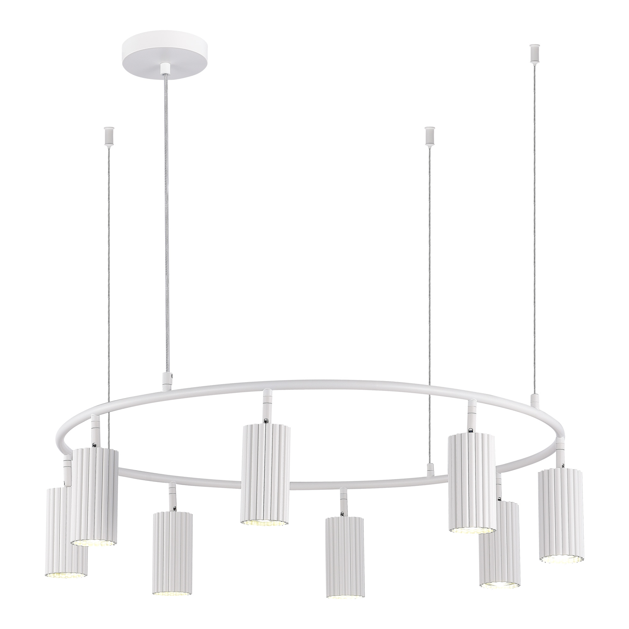 sl1213.503.08 светильник подвесной st-luce белый/белый gu10 8*5w 4000k, доставка по Казахстану 