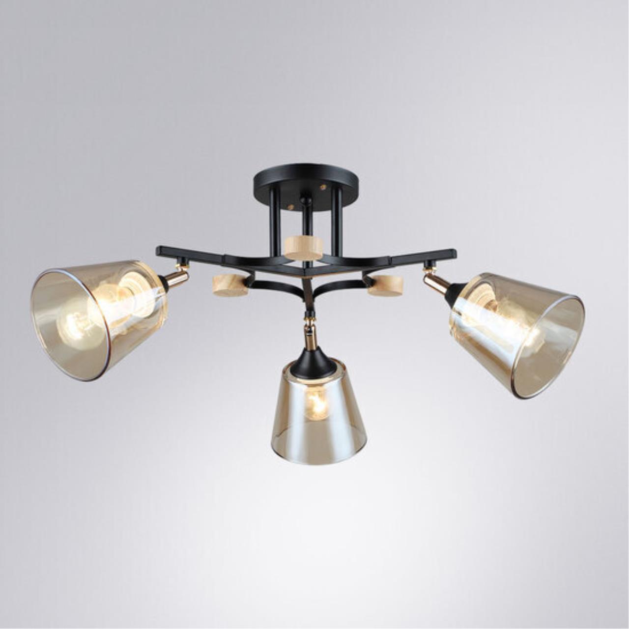Картинка Потолочный светильник Arte Lamp GLASSY A5078PL-3BK