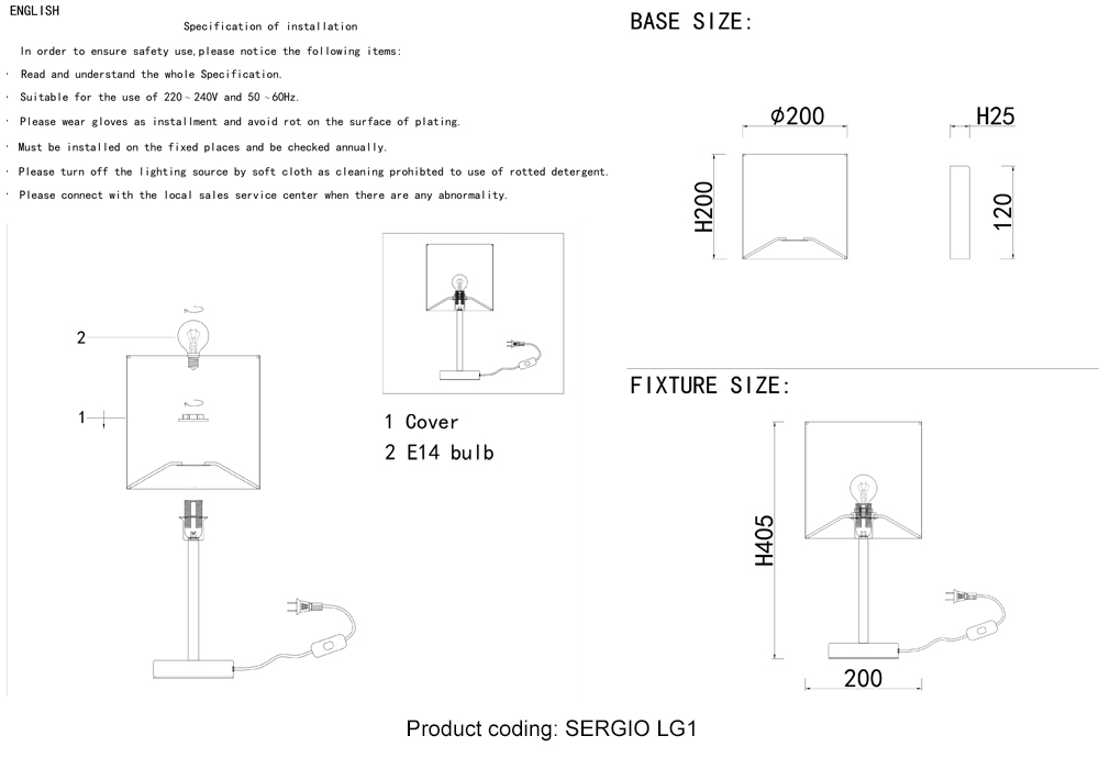 Картинка Настольная лампа Crystal Lux SERGIO LG1 NICKEL Crystal Lux 2900/501