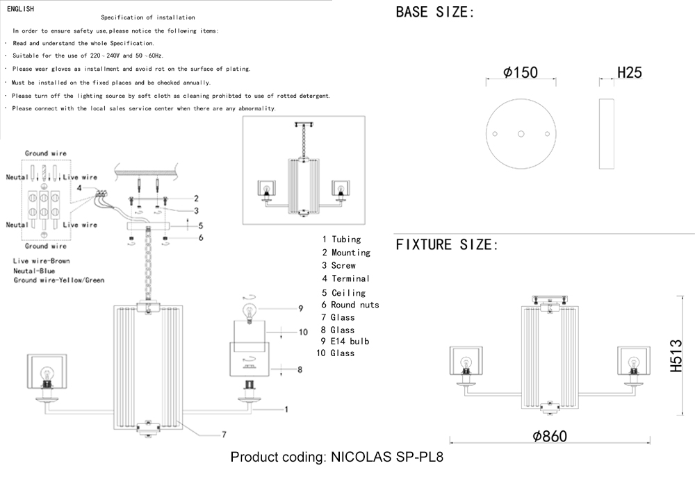 Дополнительная картинка Люстра Crystal Lux 3400/308