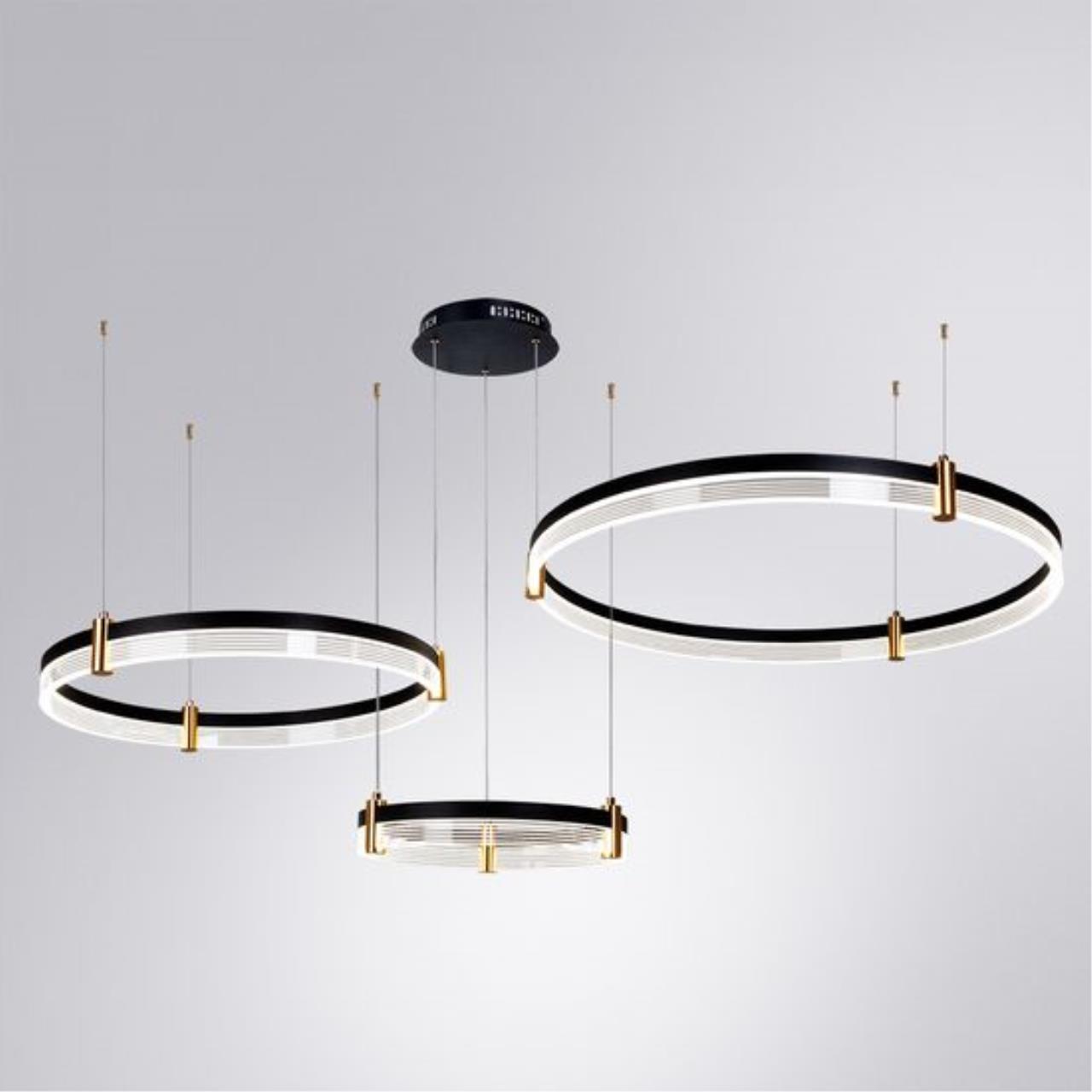 Подвесной светодиодный светильник Arte Lamp Mercury A2185SP-3BK — фото 2