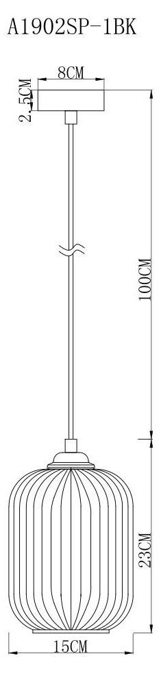 Картинка Подвесной светильник Arte Lamp Arwen A1902SP-1BK