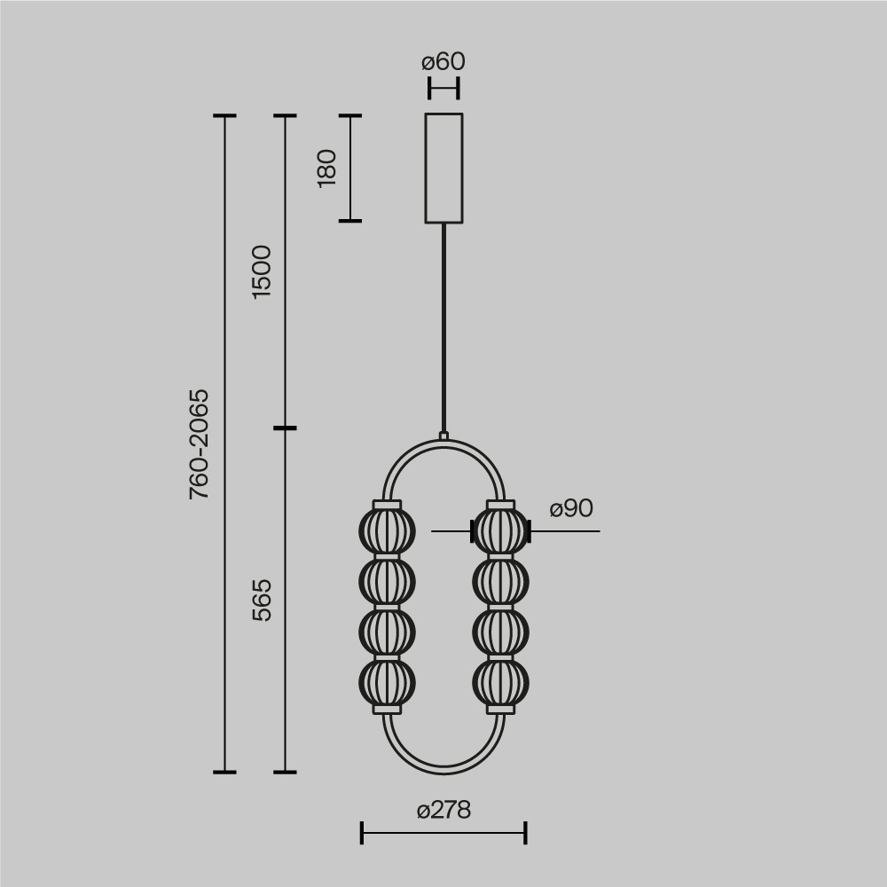 Дополнительная картинка Подвесной светильник Maytoni MOD555PL-L11G3K
