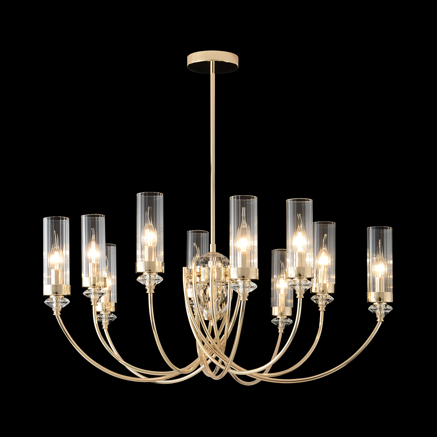 люстра crystal lux secret sp10 gold 4050/310, доставка по Казахстану 