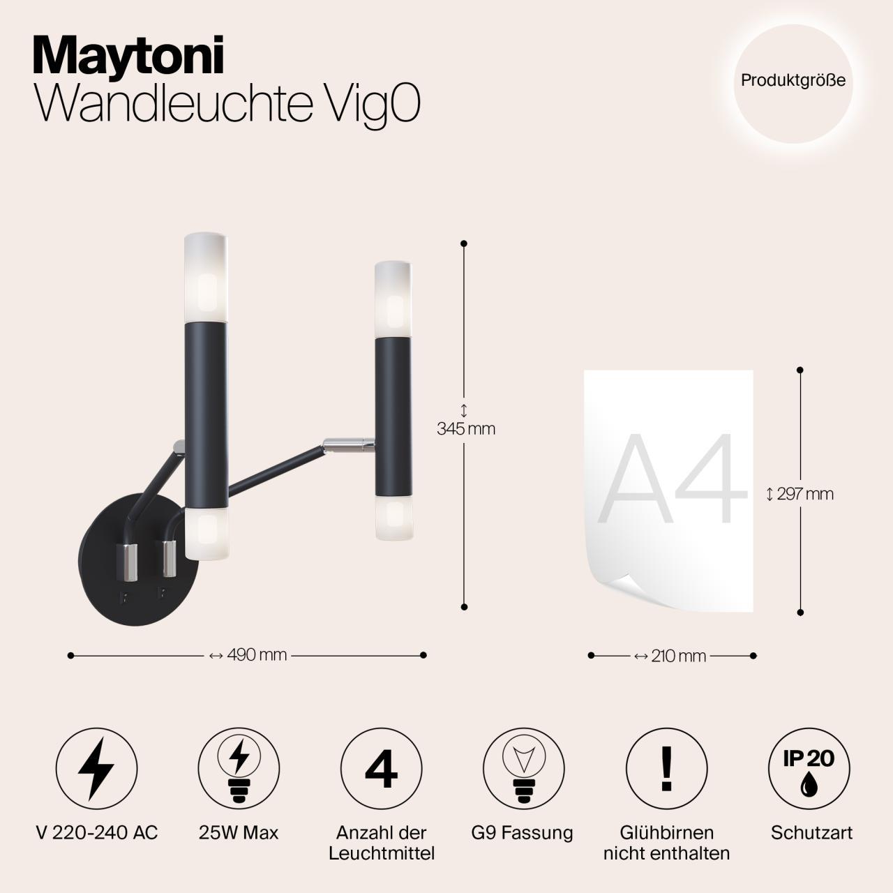 Дополнительная картинка Бра Maytoni Vigo MOD620WL-04B