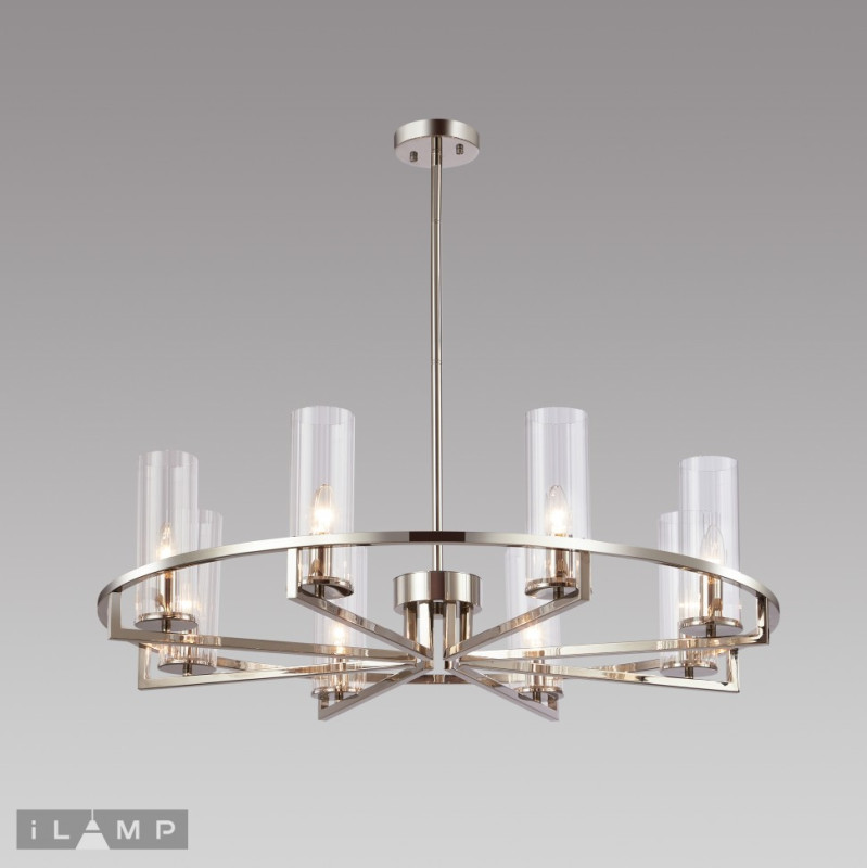 люстра подвесная ilamp evolution 6806-8 nic, доставка по Казахстану 