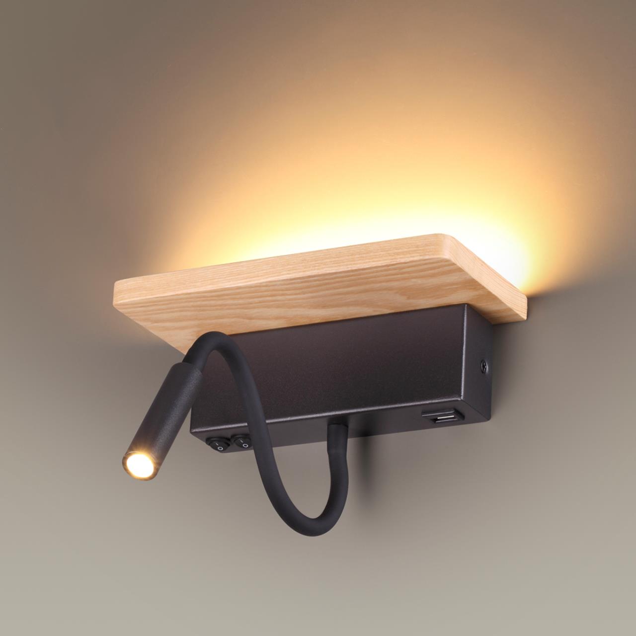 Картинка Бра Odeon Light Hightech Woody 3868/8WL