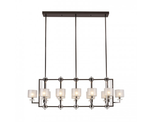 Картинка NEWPORT 4400 4408+4/S black glossy , Подвесной светильник, Black glossy Clear crystal Clear glass L157*57*H52/160 cm