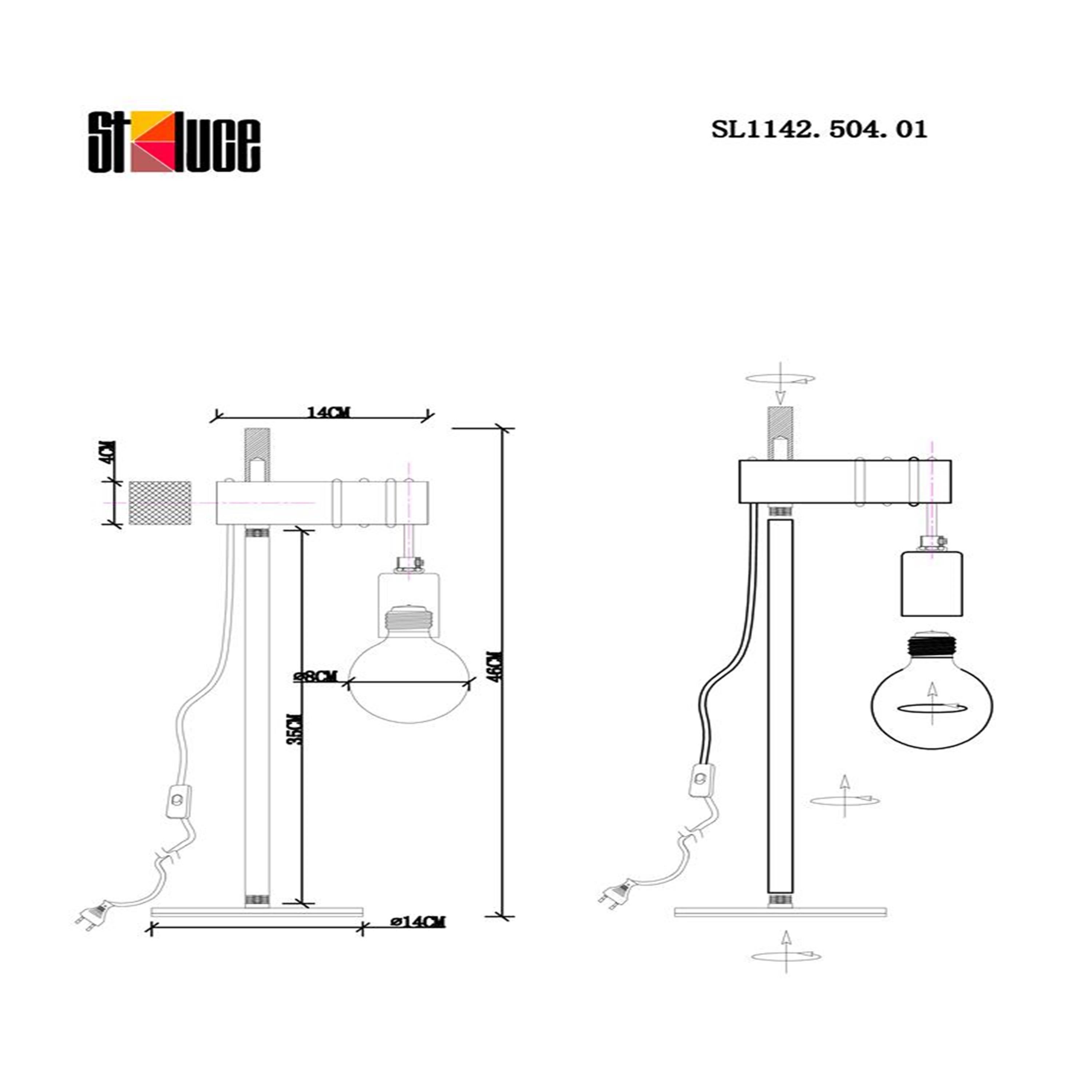 Картинка Прикроватная лампа Evoluce Bagetti SL1142.504.01
